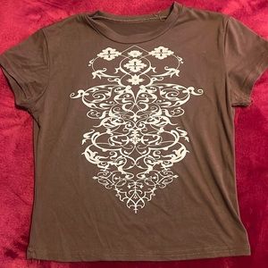 New Brown Crop Top With Design!!